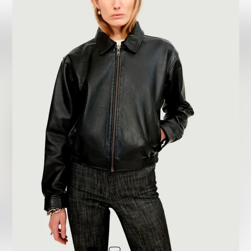 Musier Paris Fresca Leather Bomber Jacket
